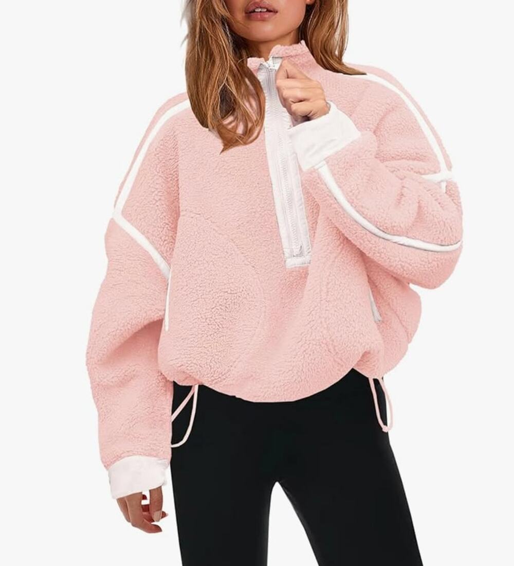 NWT Pink Half Zip XS Free People Dupe